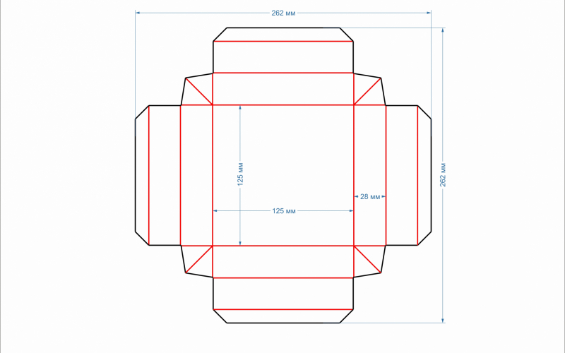 146 коробка 125х125х28 дно ( 4 мыла) - Полиграфия