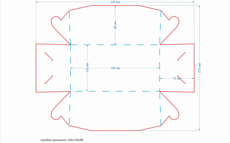 17 коробка (ушки) 194х102х86 - Полиграфия