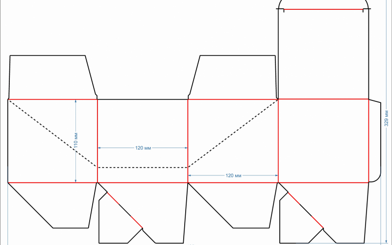 55 коробка 120х120х100 для крема  часть 1 - Полиграфия