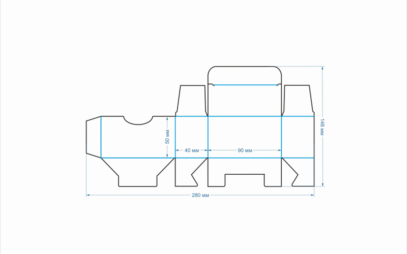 93 коробка_ 90x50x40 для визиток - Полиграфия