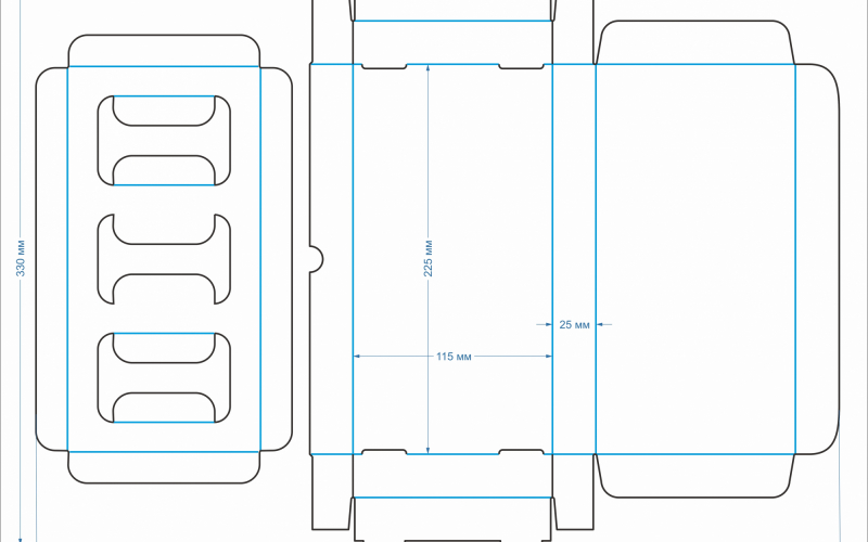 96 коробка с вкладышем 225х115х25 - Полиграфия